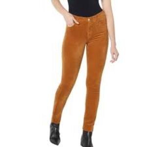 AG Adriano Goldschmied Burnt Orange Velvet Pants Size 28